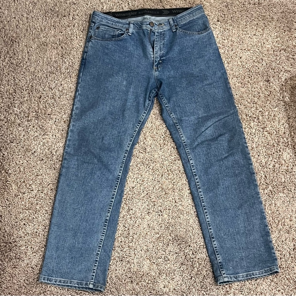 Wrangler Blue Straight-Leg Jeans Classic Style